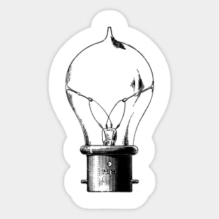 Vintage Light Bulb Aesthetic Sticker